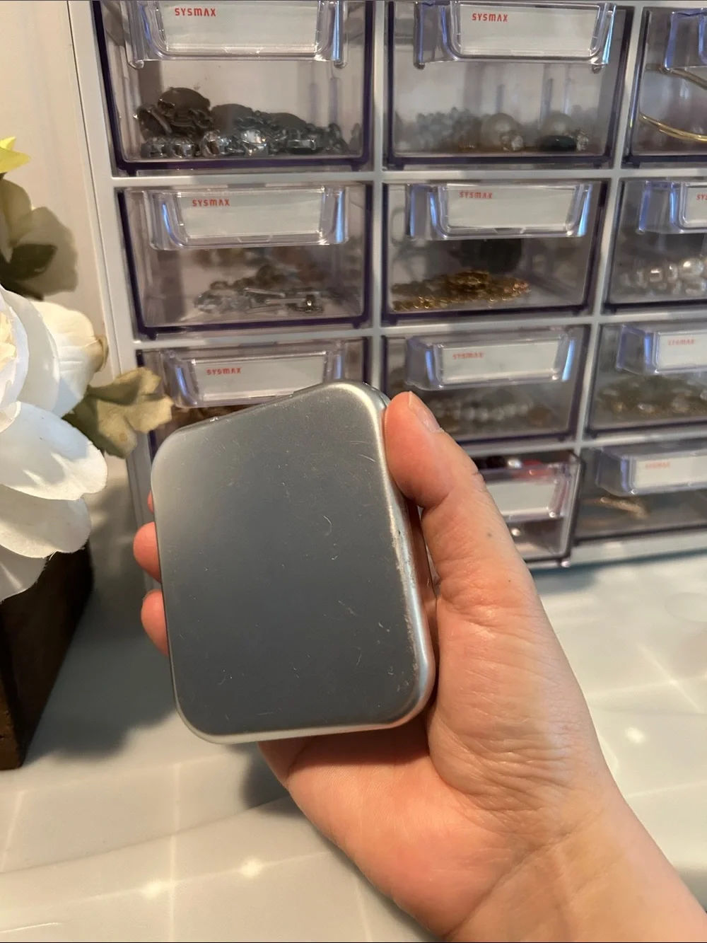 Metallic Compact Mirror - Silver - Picture 5 of 5